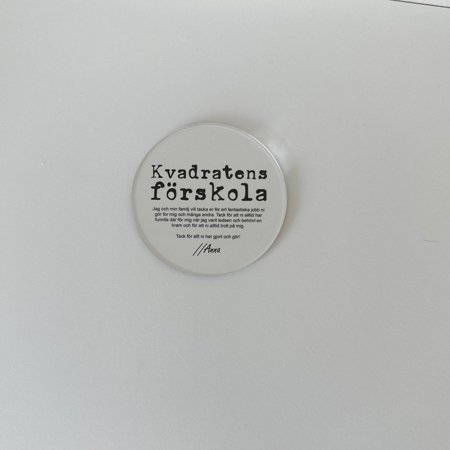 Glasunderlägg - Förskola